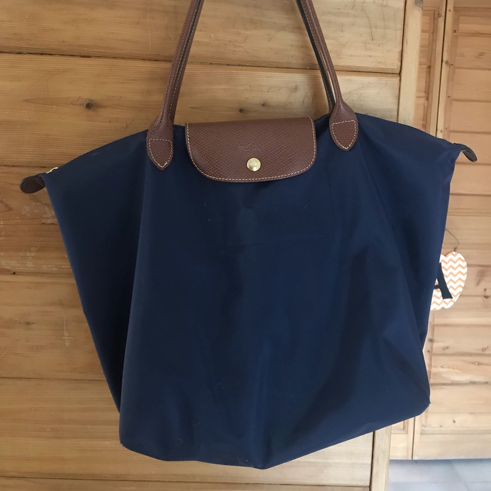 Navy Longchamp Tote
